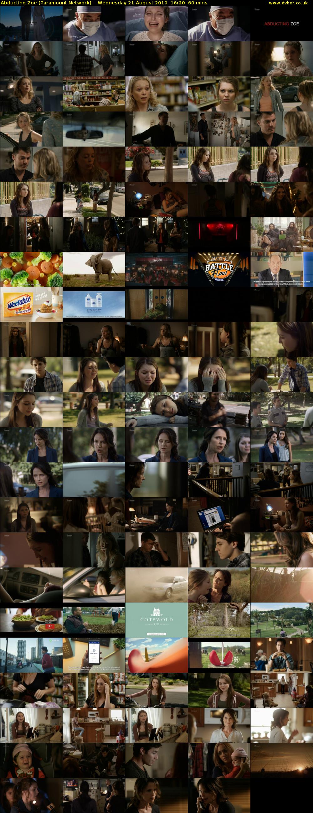 Abducting Zoe (Paramount Network) Wednesday 21 August 2019 16:20 - 17:20