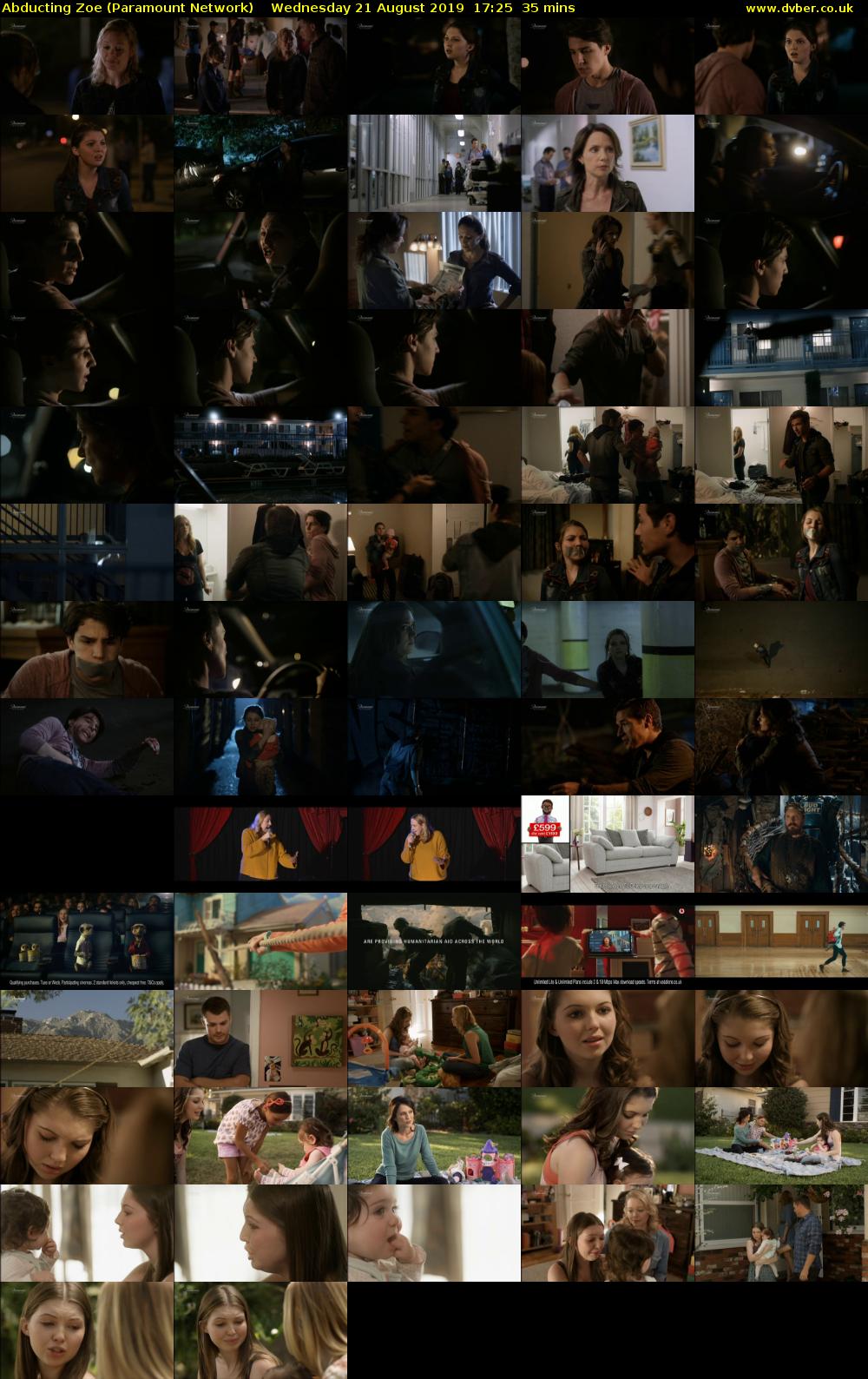 Abducting Zoe (Paramount Network) Wednesday 21 August 2019 17:25 - 18:00