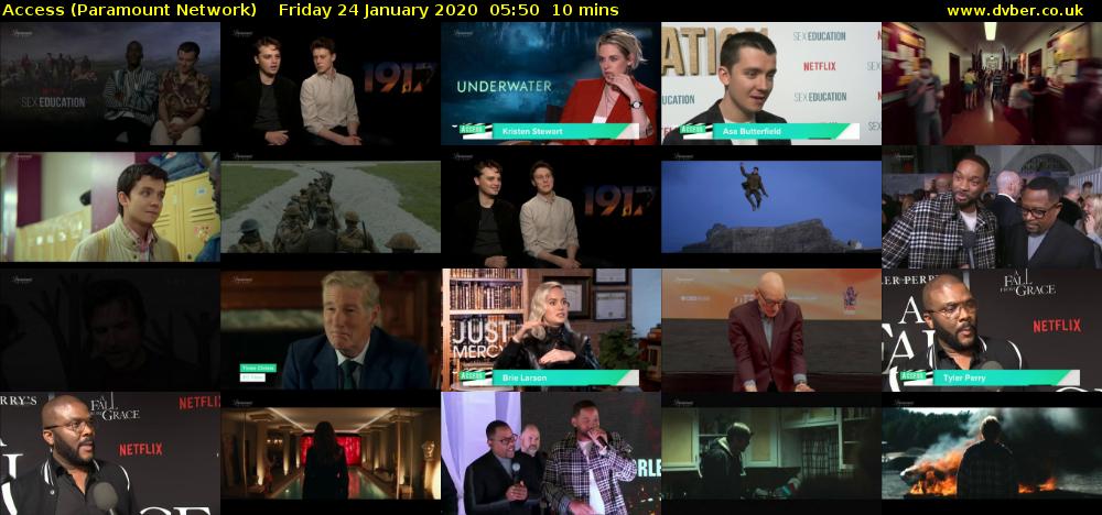 Access (Paramount Network) Friday 24 January 2020 05:50 - 06:00