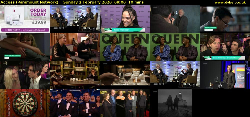 Access (Paramount Network) Sunday 2 February 2020 09:00 - 09:10