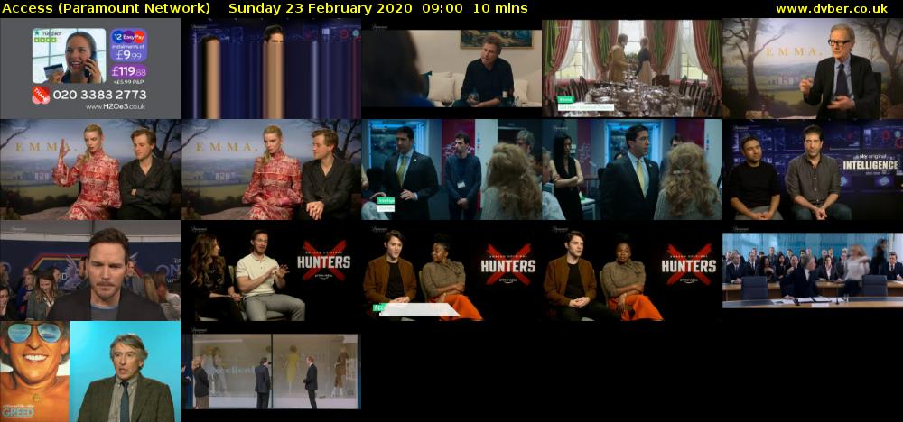Access (Paramount Network) Sunday 23 February 2020 09:00 - 09:10