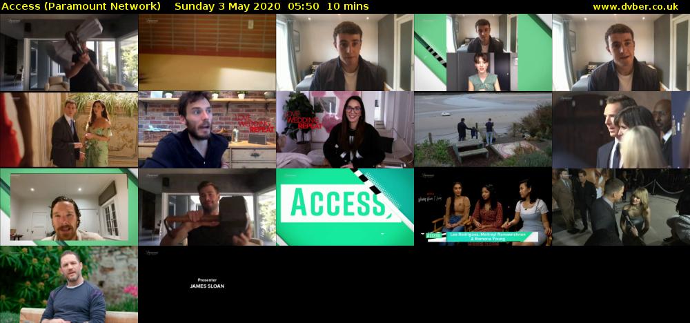 Access (Paramount Network) Sunday 3 May 2020 05:50 - 06:00