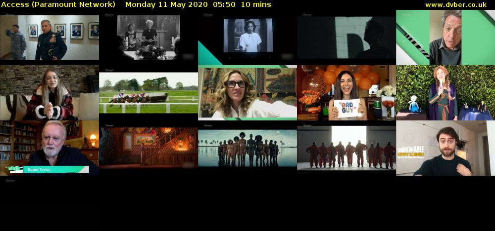 Access (Paramount Network) Monday 11 May 2020 05:50 - 06:00