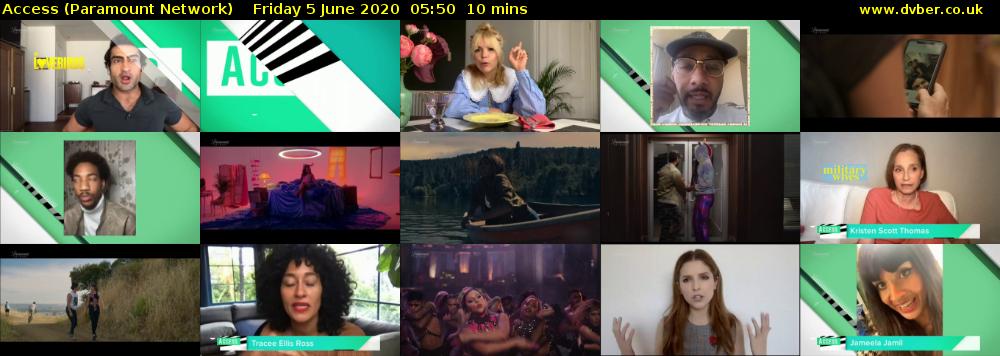Access (Paramount Network) Friday 5 June 2020 05:50 - 06:00