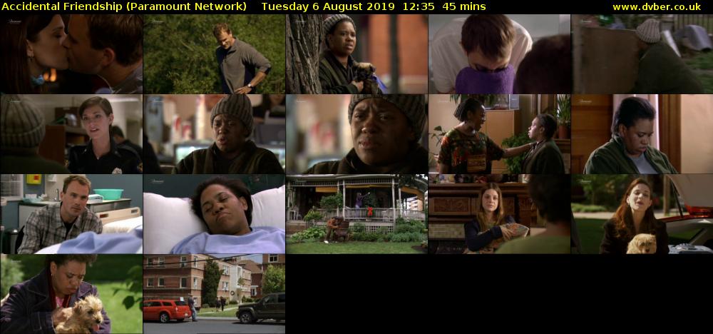 Accidental Friendship (Paramount Network) Tuesday 6 August 2019 12:35 - 13:20