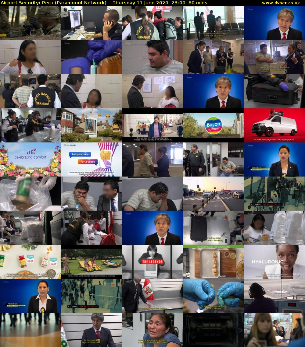 Airport Security: Peru (Paramount Network) Thursday 11 June 2020 23:00 - 00:00
