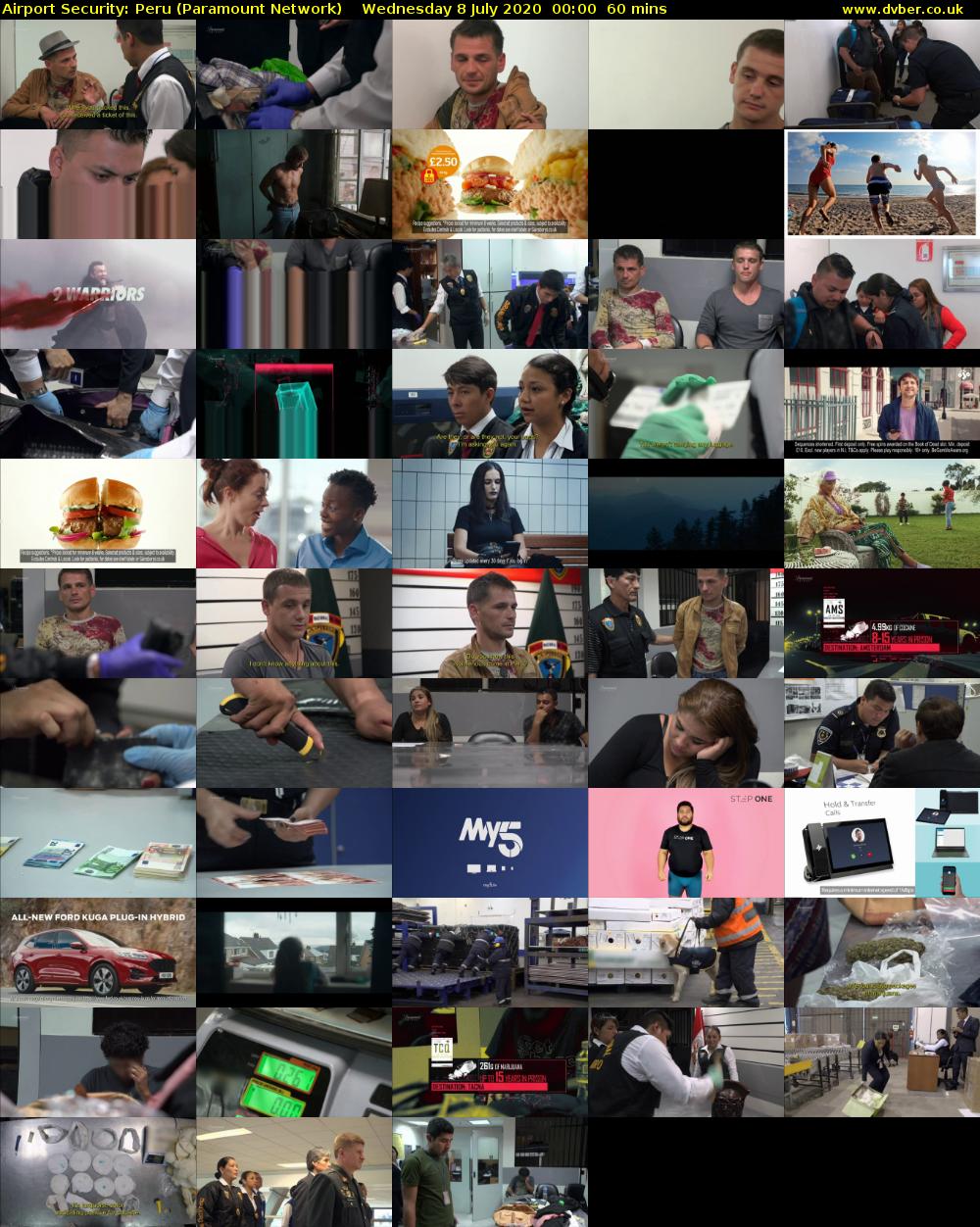 Airport Security: Peru (Paramount Network) Wednesday 8 July 2020 00:00 - 01:00