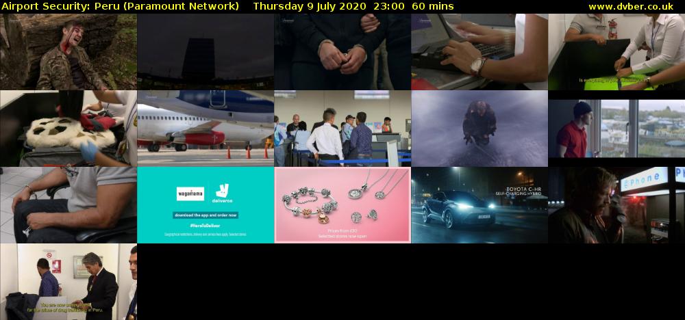 Airport Security: Peru (Paramount Network) Thursday 9 July 2020 23:00 - 00:00