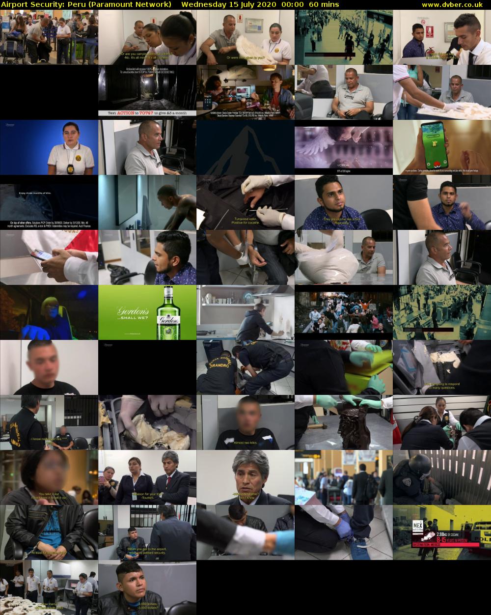 Airport Security: Peru (Paramount Network) Wednesday 15 July 2020 00:00 - 01:00