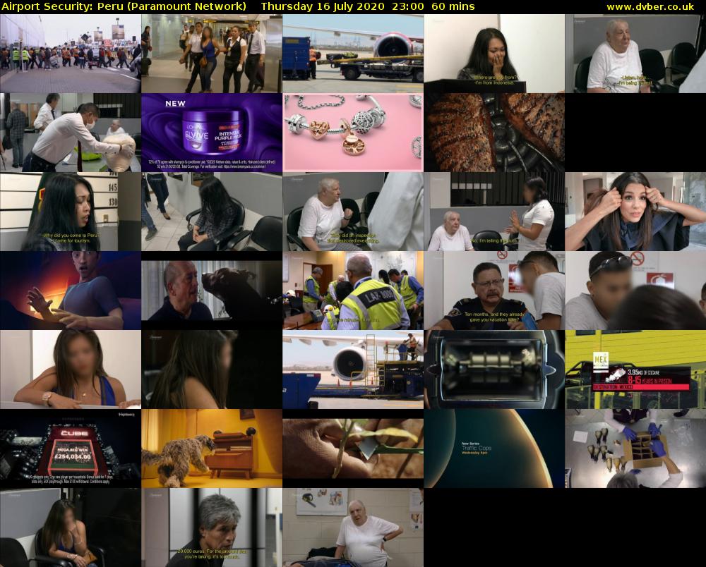 Airport Security: Peru (Paramount Network) Thursday 16 July 2020 23:00 - 00:00