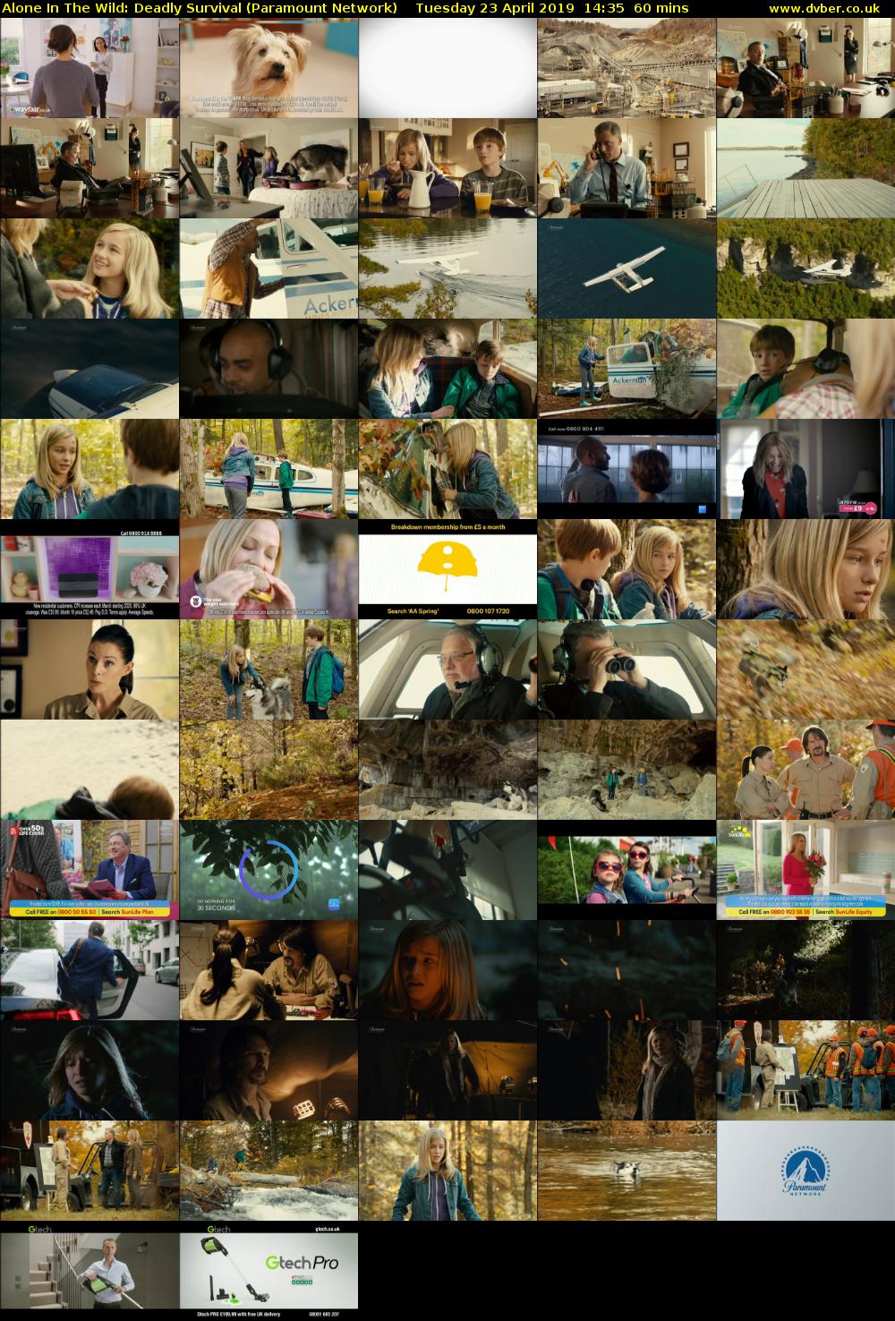 Alone In The Wild: Deadly Survival (Paramount Network) Tuesday 23 April 2019 14:35 - 15:35
