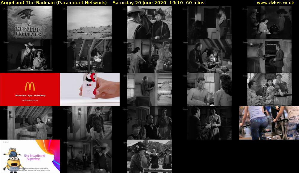 Angel and The Badman (Paramount Network) Saturday 20 June 2020 14:10 - 15:10