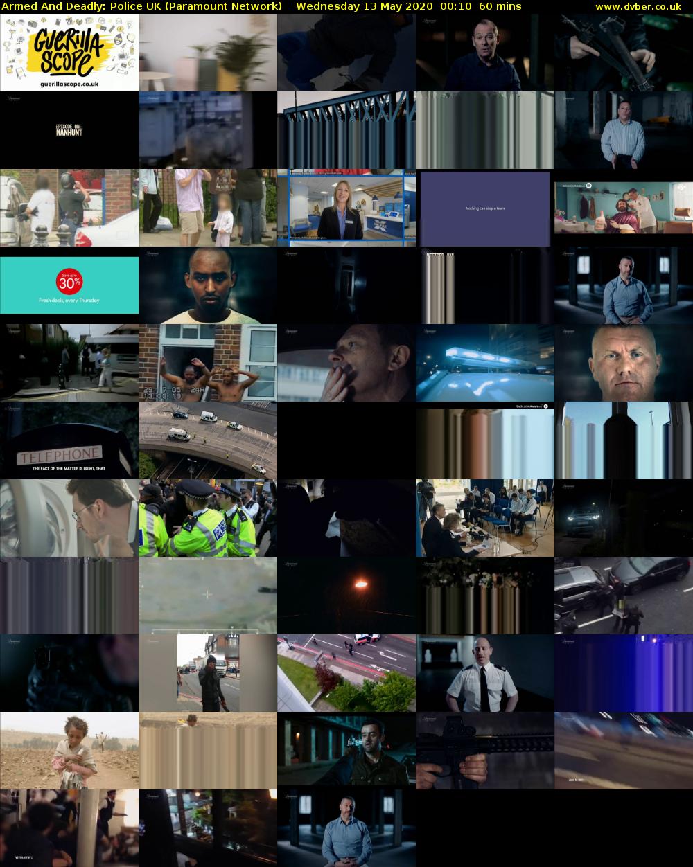 Armed And Deadly: Police UK (Paramount Network) Wednesday 13 May 2020 00:10 - 01:10
