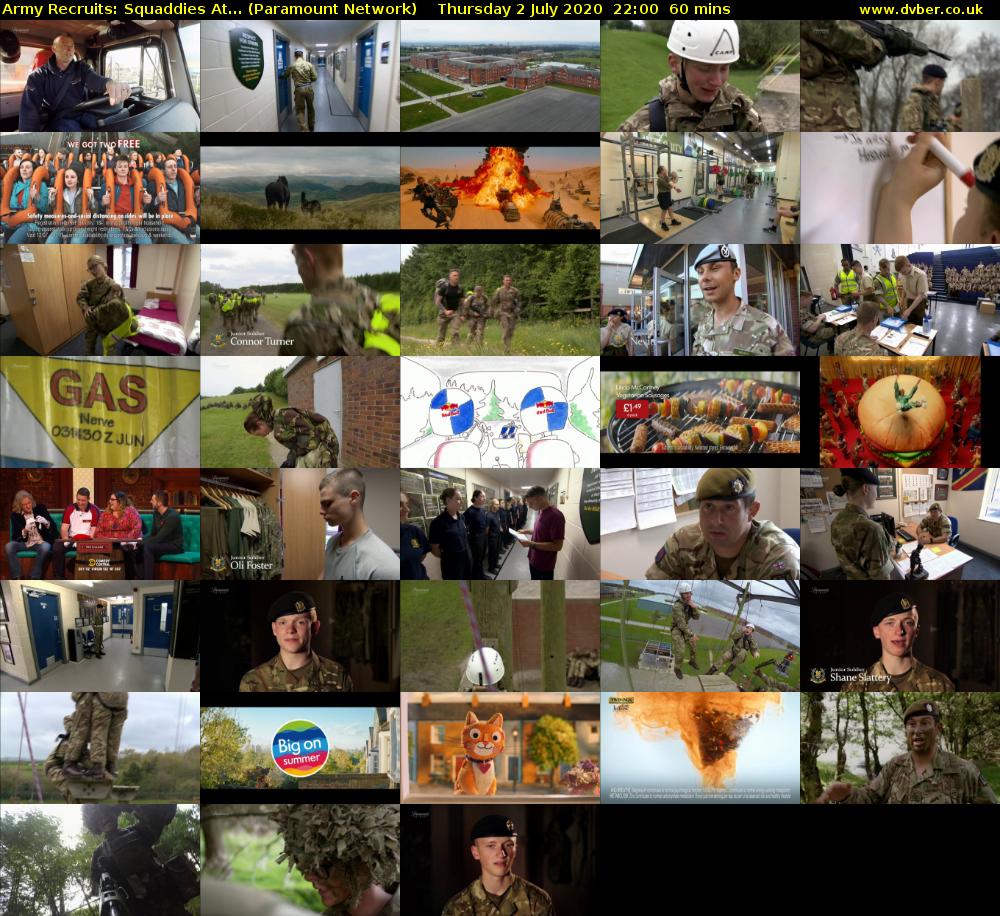 Army Recruits: Squaddies at... (Paramount Network) Thursday 2 July 2020 22:00 - 23:00