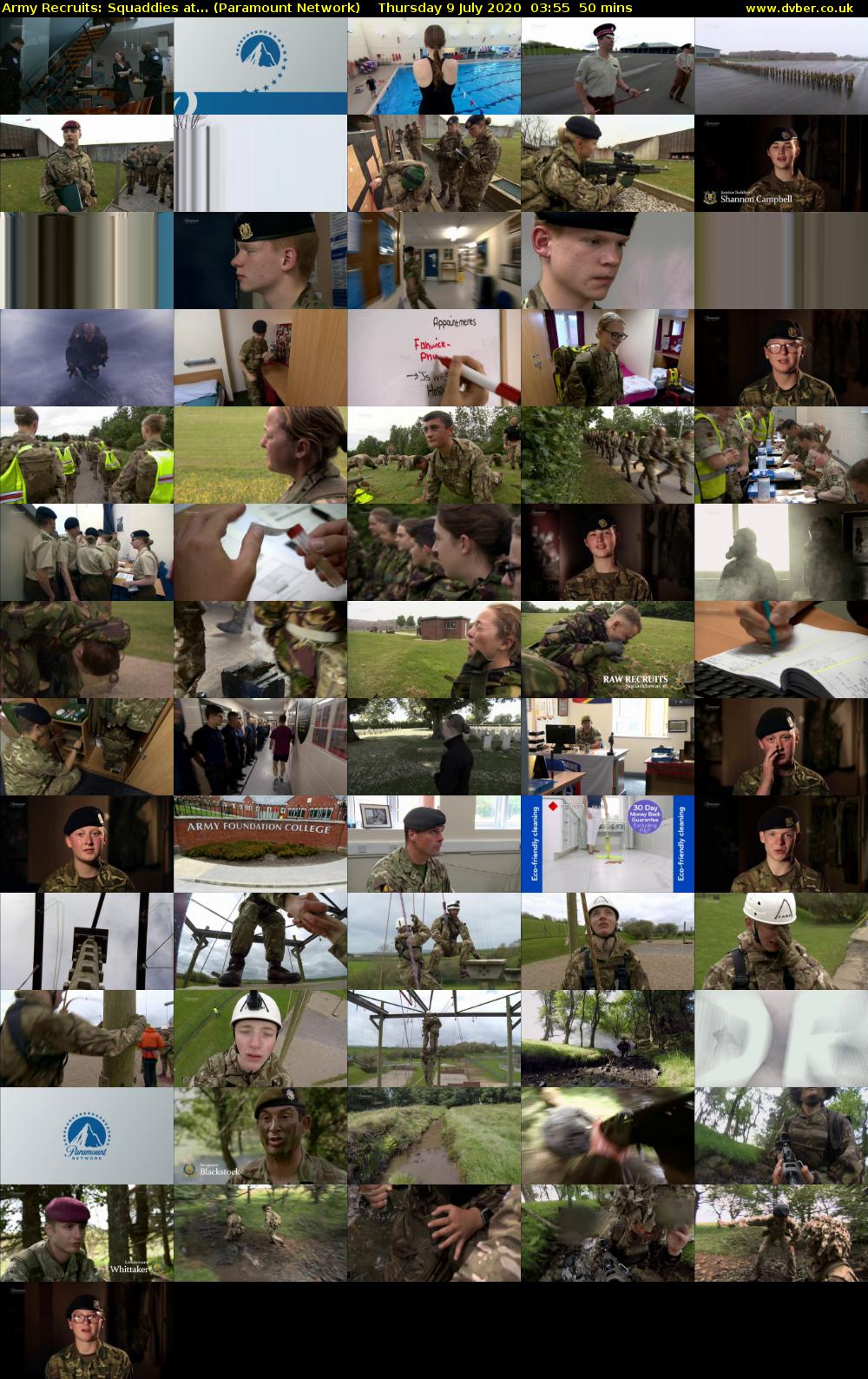 Army Recruits: Squaddies at... (Paramount Network) Thursday 9 July 2020 03:55 - 04:45