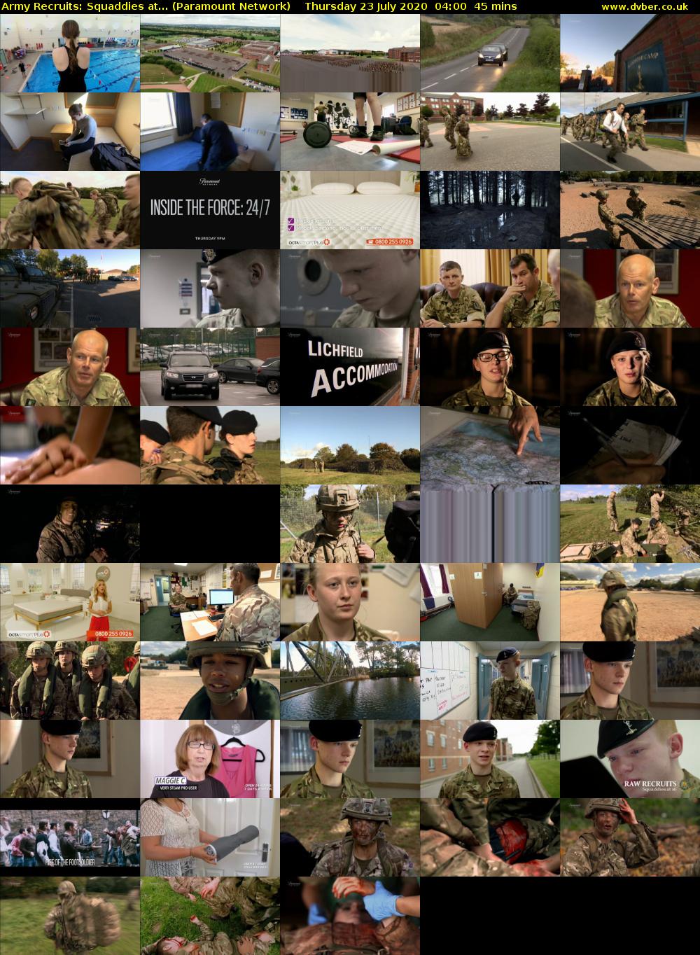 Army Recruits: Squaddies at... (Paramount Network) Thursday 23 July 2020 04:00 - 04:45
