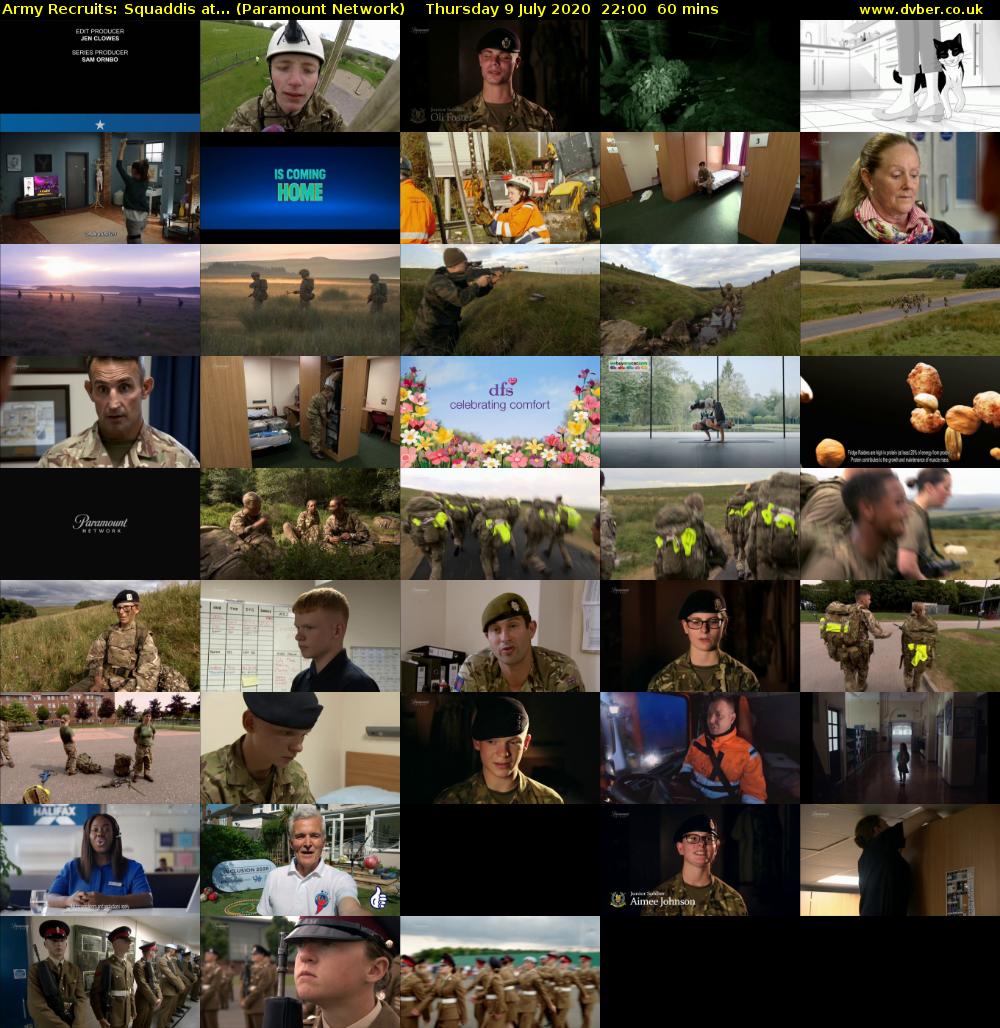Army Recruits: Squaddis at... (Paramount Network) Thursday 9 July 2020 22:00 - 23:00