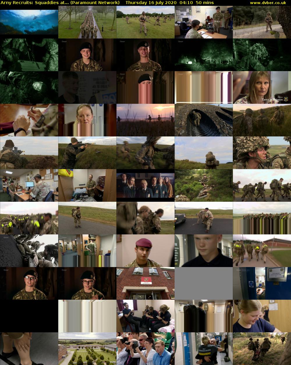 Arny Recruits: Squaddies at... (Paramount Network) Thursday 16 July 2020 04:10 - 05:00
