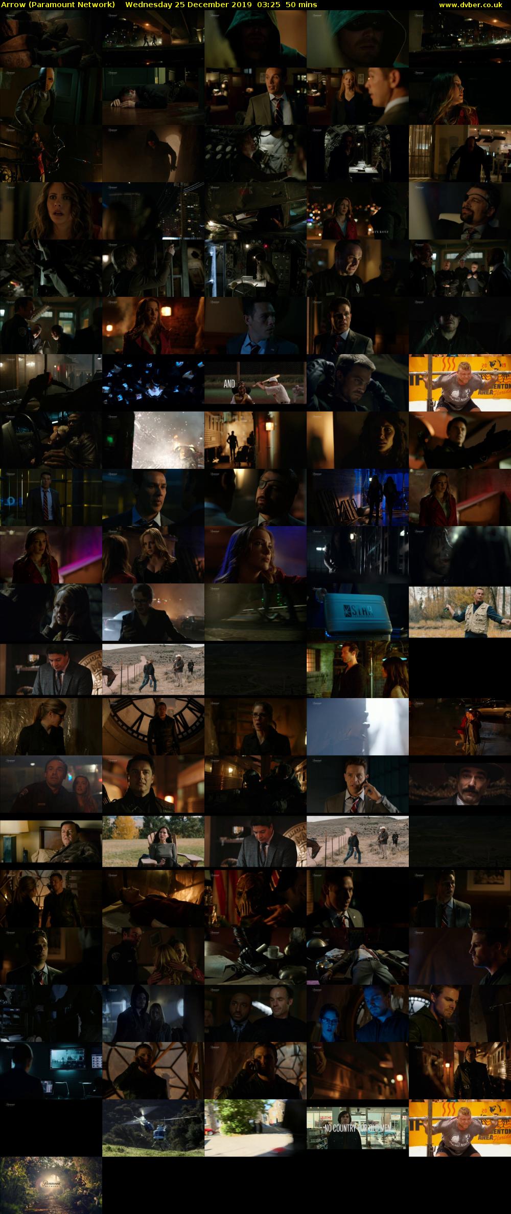 Arrow (Paramount Network) Wednesday 25 December 2019 03:25 - 04:15