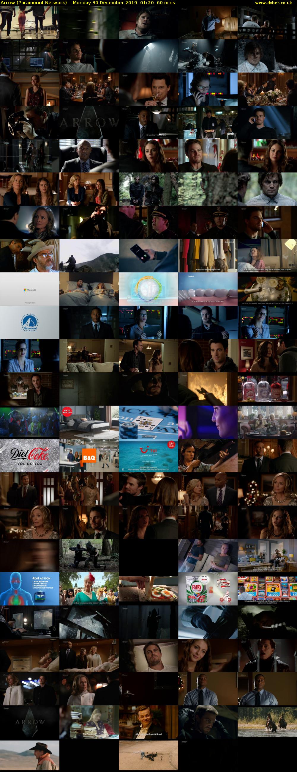 Arrow (Paramount Network) Monday 30 December 2019 01:20 - 02:20