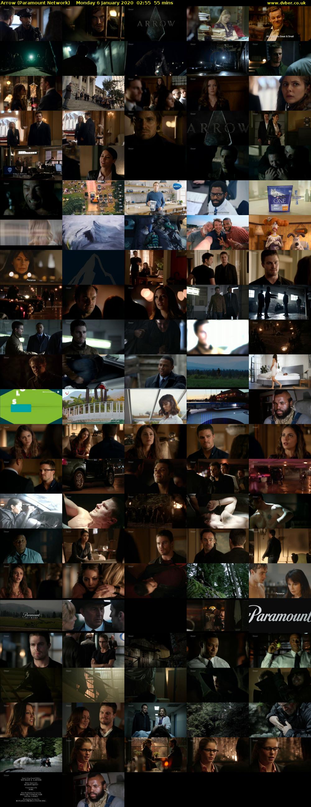Arrow (Paramount Network) Monday 6 January 2020 02:55 - 03:50