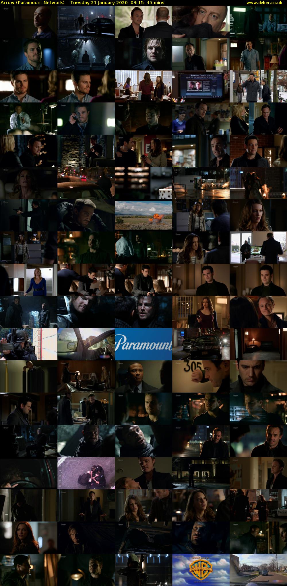 Arrow (Paramount Network) Tuesday 21 January 2020 03:15 - 04:00