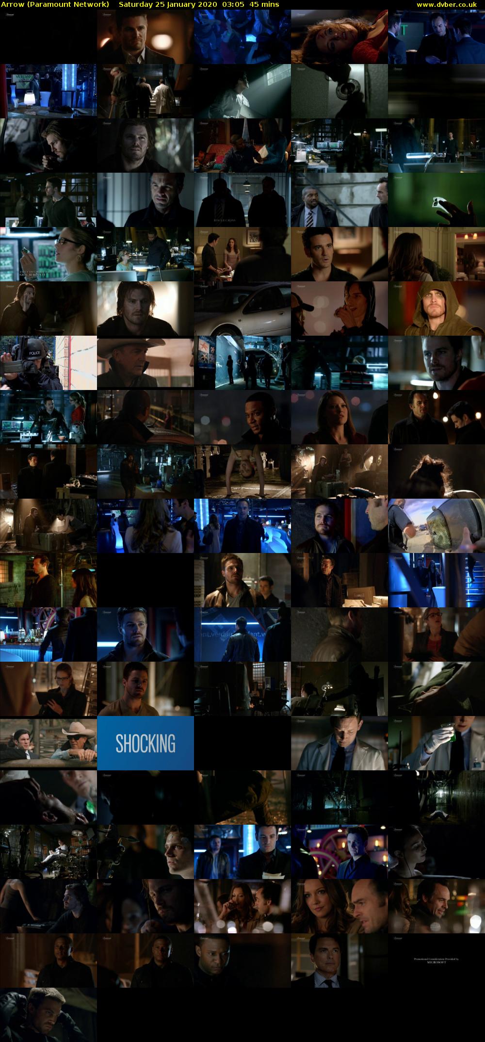 Arrow (Paramount Network) Saturday 25 January 2020 03:05 - 03:50