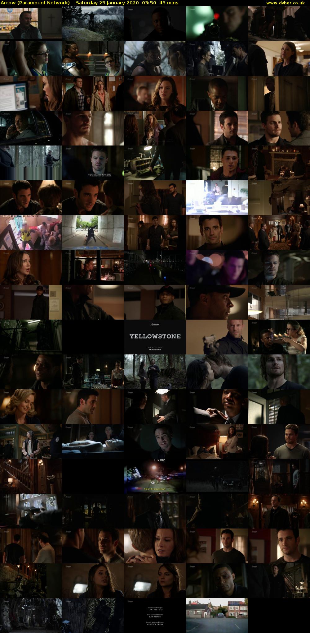 Arrow (Paramount Network) Saturday 25 January 2020 03:50 - 04:35