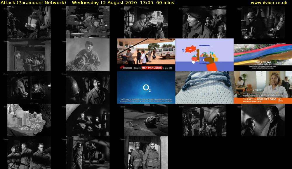 Attack (Paramount Network) Wednesday 12 August 2020 13:05 - 14:05