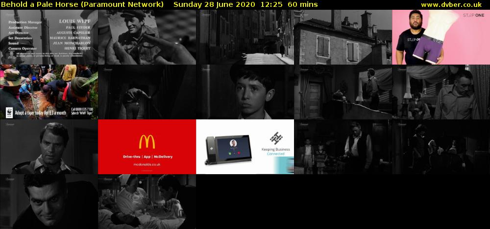 Behold a Pale Horse (Paramount Network) Sunday 28 June 2020 12:25 - 13:25
