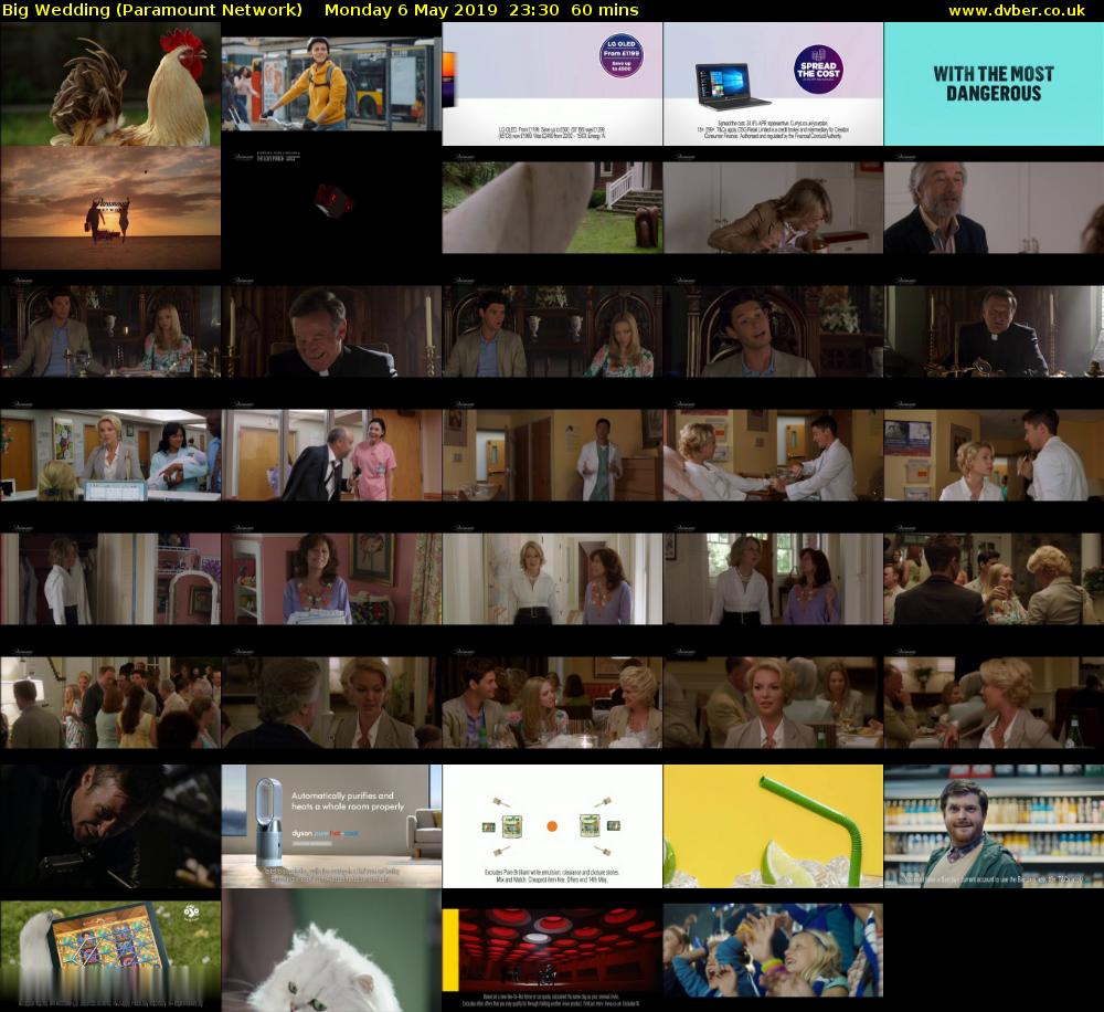 Big Wedding (Paramount Network) Monday 6 May 2019 23:30 - 00:30
