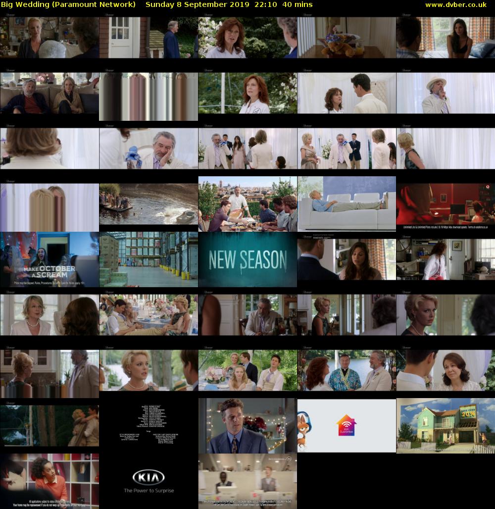 Big Wedding (Paramount Network) Sunday 8 September 2019 22:10 - 22:50