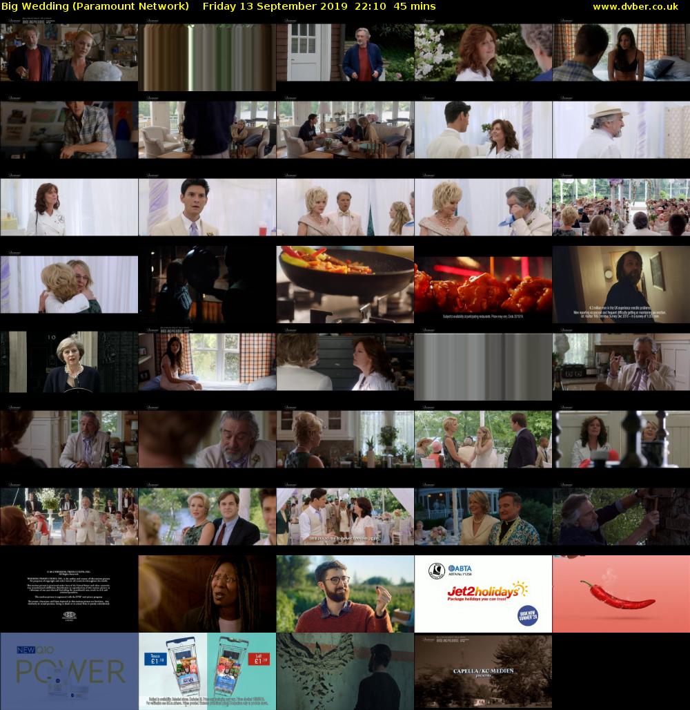 Big Wedding (Paramount Network) Friday 13 September 2019 22:10 - 22:55