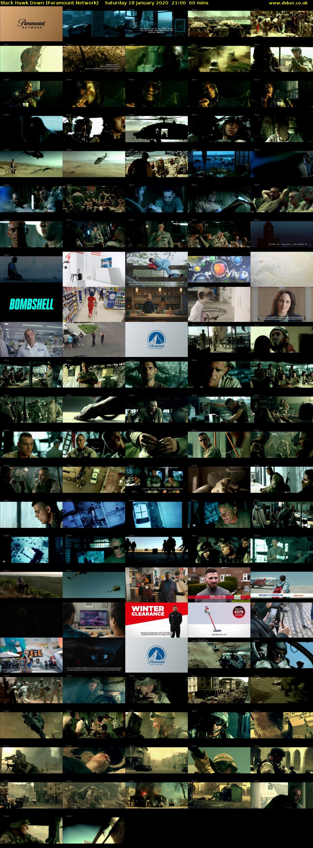 Black Hawk Down (Paramount Network) Saturday 18 January 2020 21:00 - 22:00