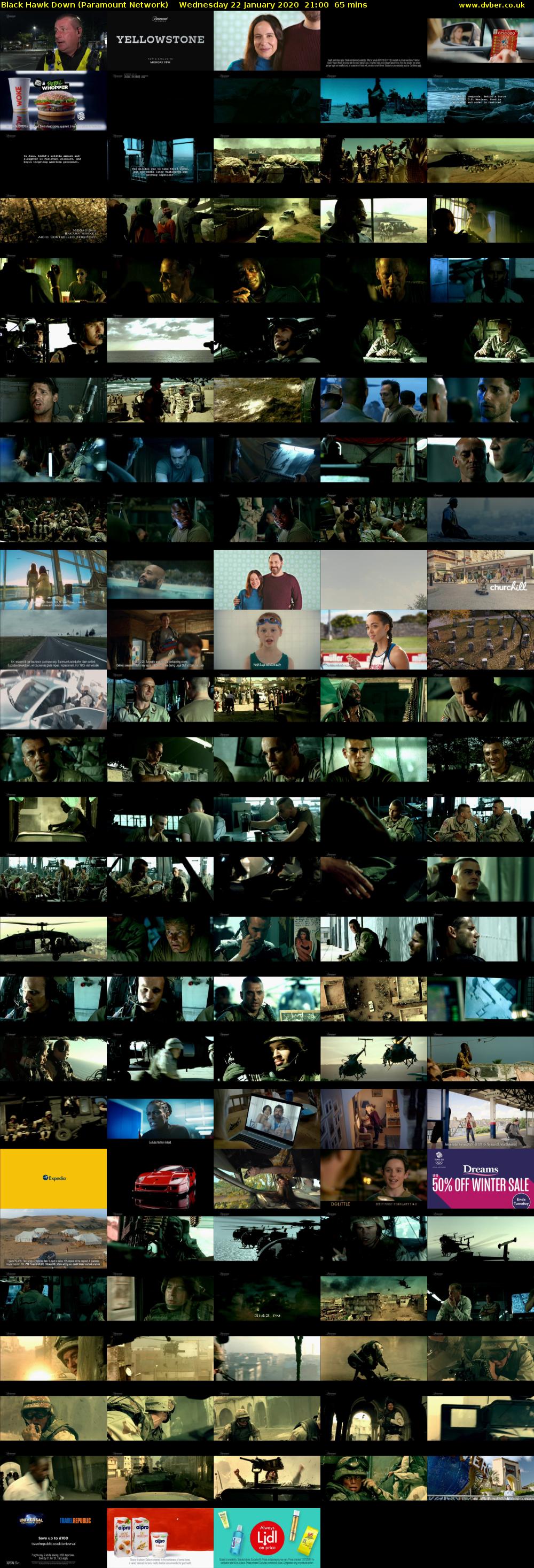 Black Hawk Down (Paramount Network) Wednesday 22 January 2020 21:00 - 22:05