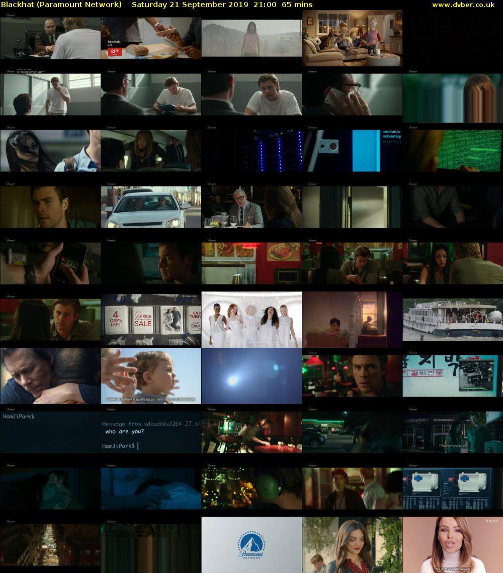Blackhat (Paramount Network) Saturday 21 September 2019 21:00 - 22:05