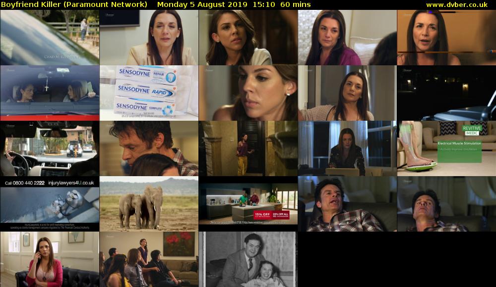 Boyfriend Killer (Paramount Network) Monday 5 August 2019 15:10 - 16:10