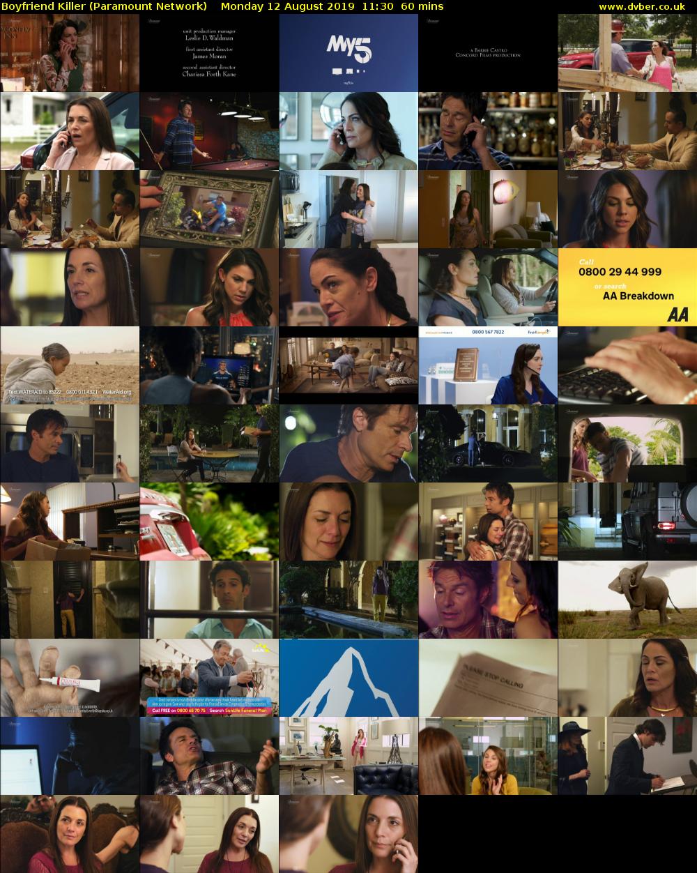 Boyfriend Killer (Paramount Network) Monday 12 August 2019 11:30 - 12:30