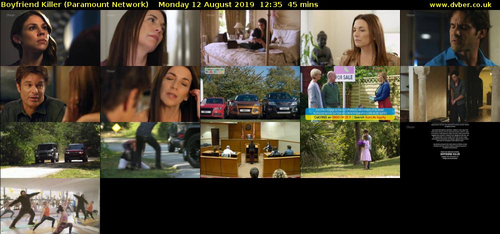 Boyfriend Killer (Paramount Network) Monday 12 August 2019 12:35 - 13:20