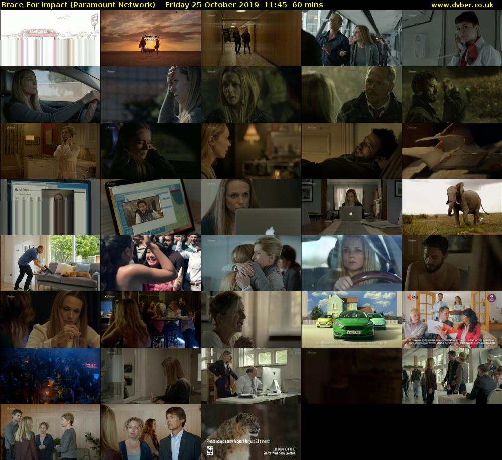 Brace For Impact (Paramount Network) Friday 25 October 2019 11:45 - 12:45