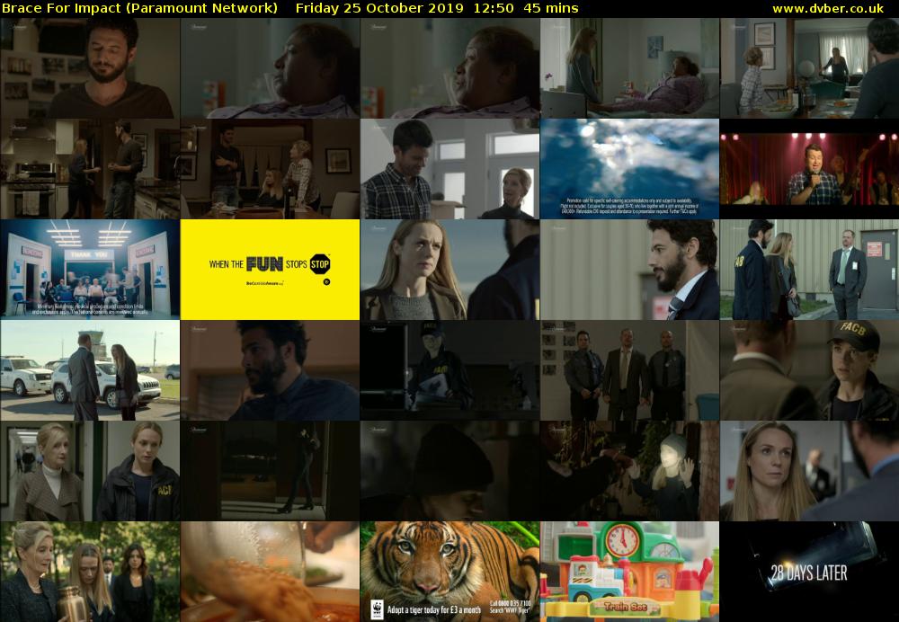 Brace For Impact (Paramount Network) Friday 25 October 2019 12:50 - 13:35