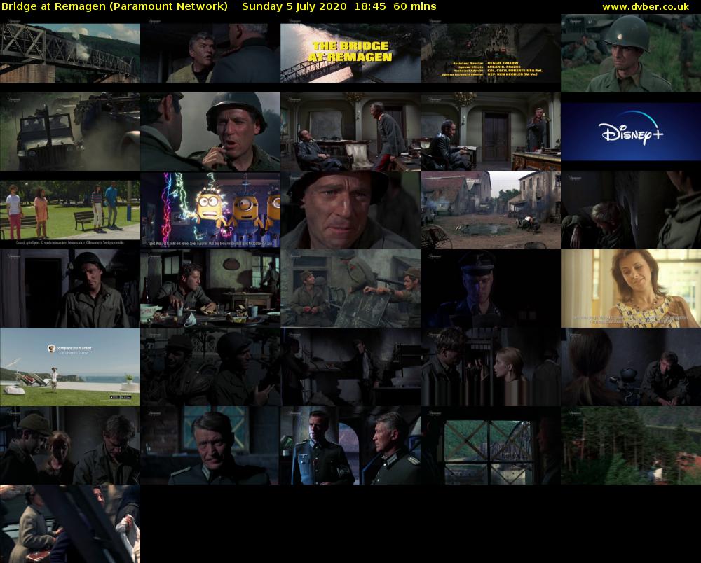 Bridge at Remagen (Paramount Network) Sunday 5 July 2020 18:45 - 19:45