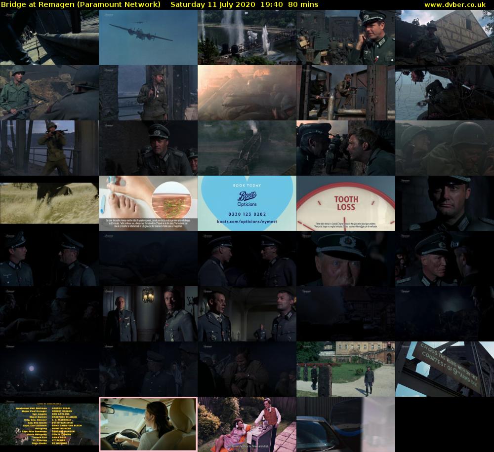 Bridge at Remagen (Paramount Network) Saturday 11 July 2020 19:40 - 21:00