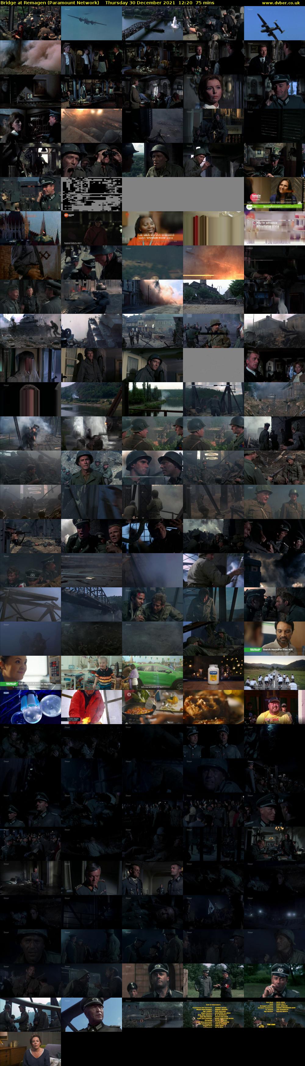 Bridge at Remagen (Paramount Network) Thursday 30 December 2021 12:20 - 13:35