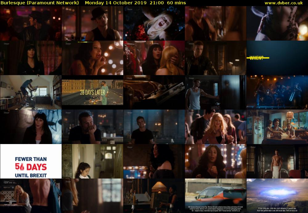 Burlesque (Paramount Network) Monday 14 October 2019 21:00 - 22:00