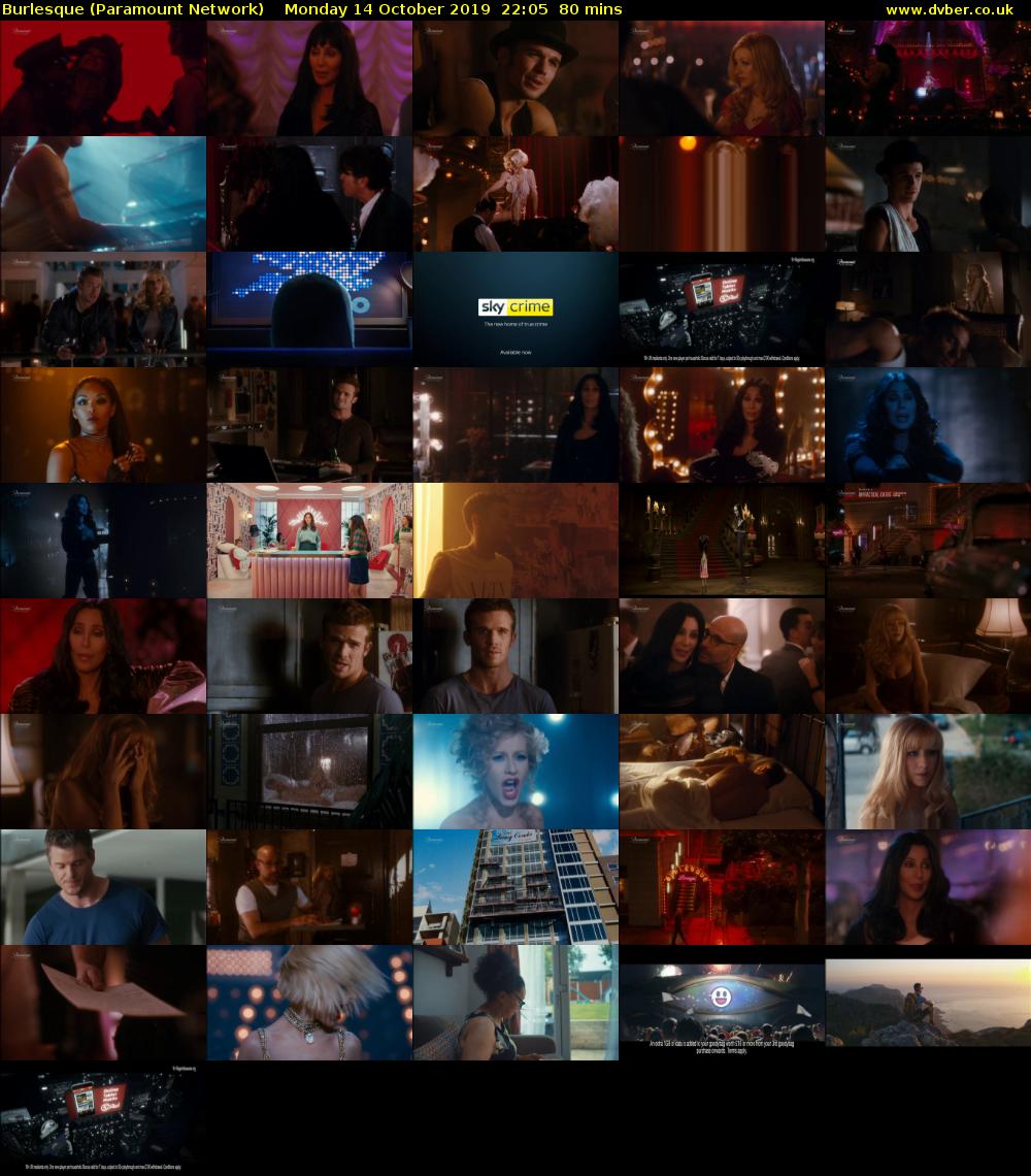 Burlesque (Paramount Network) Monday 14 October 2019 22:05 - 23:25