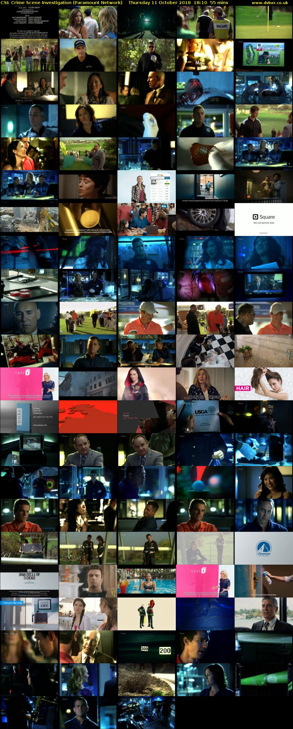 CSI: Crime Scene Investigation (Paramount Network) Thursday 11 October 2018 18:10 - 19:05