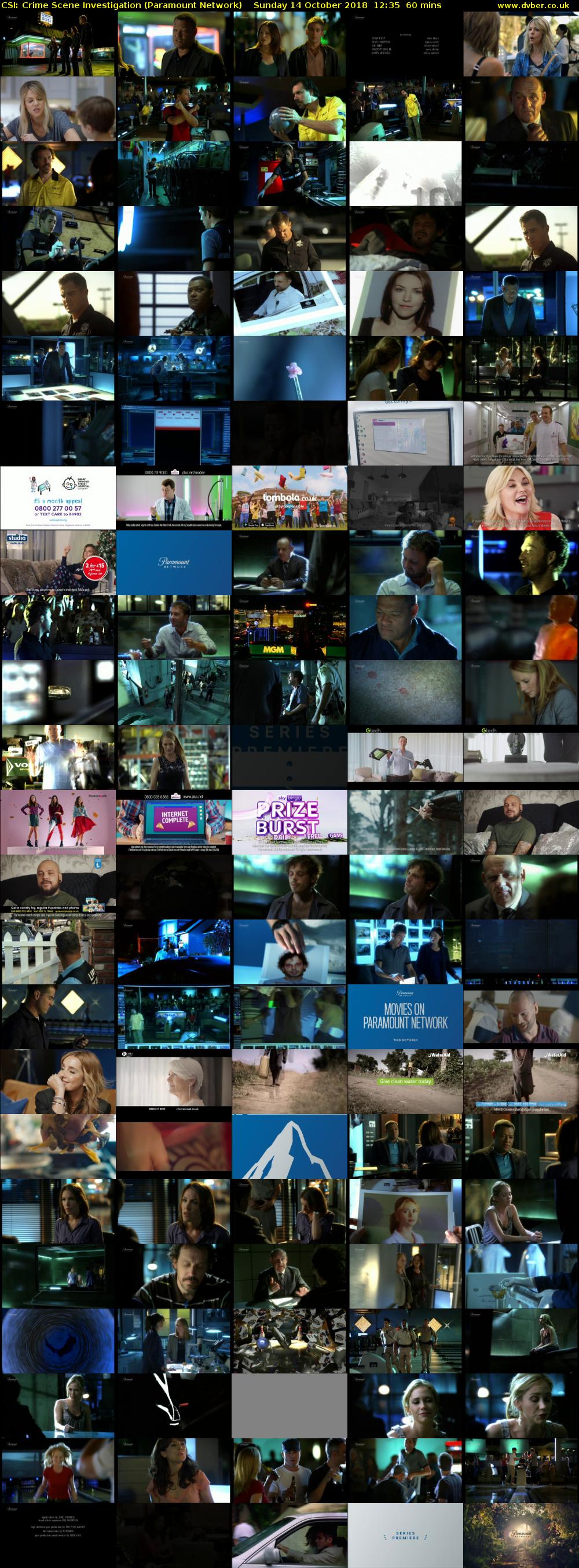 CSI: Crime Scene Investigation (Paramount Network) Sunday 14 October 2018 12:35 - 13:35