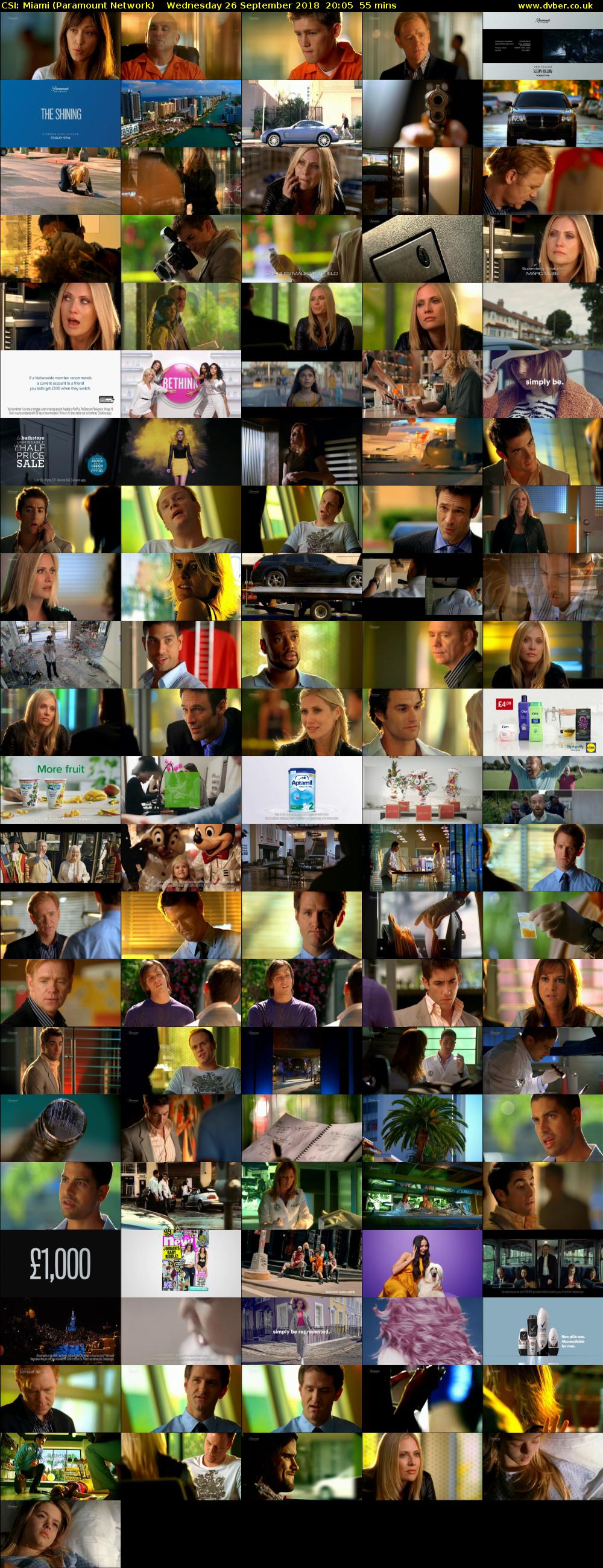 CSI: Miami (Paramount Network) Wednesday 26 September 2018 20:05 - 21:00