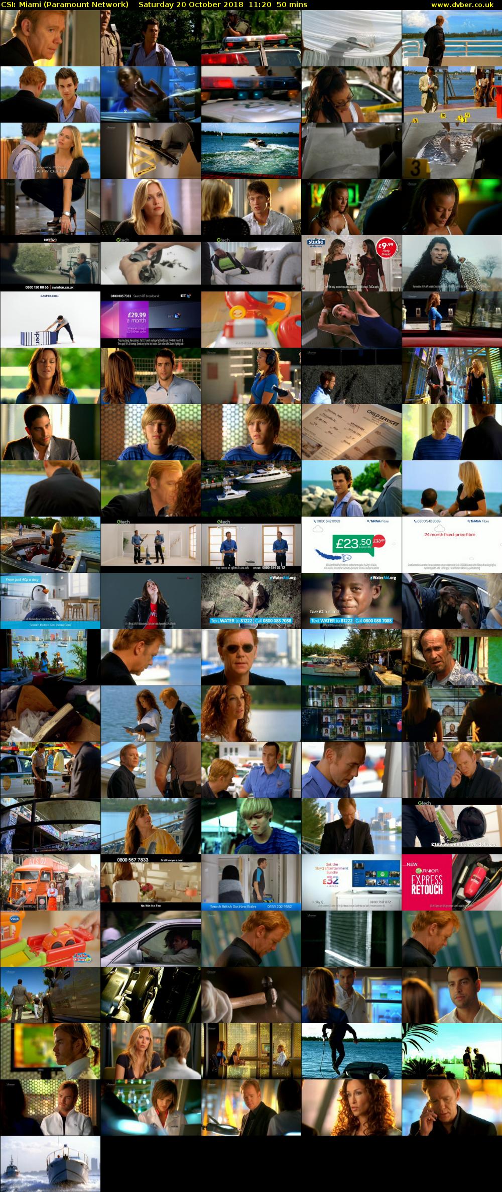 CSI: Miami (Paramount Network) Saturday 20 October 2018 11:20 - 12:10